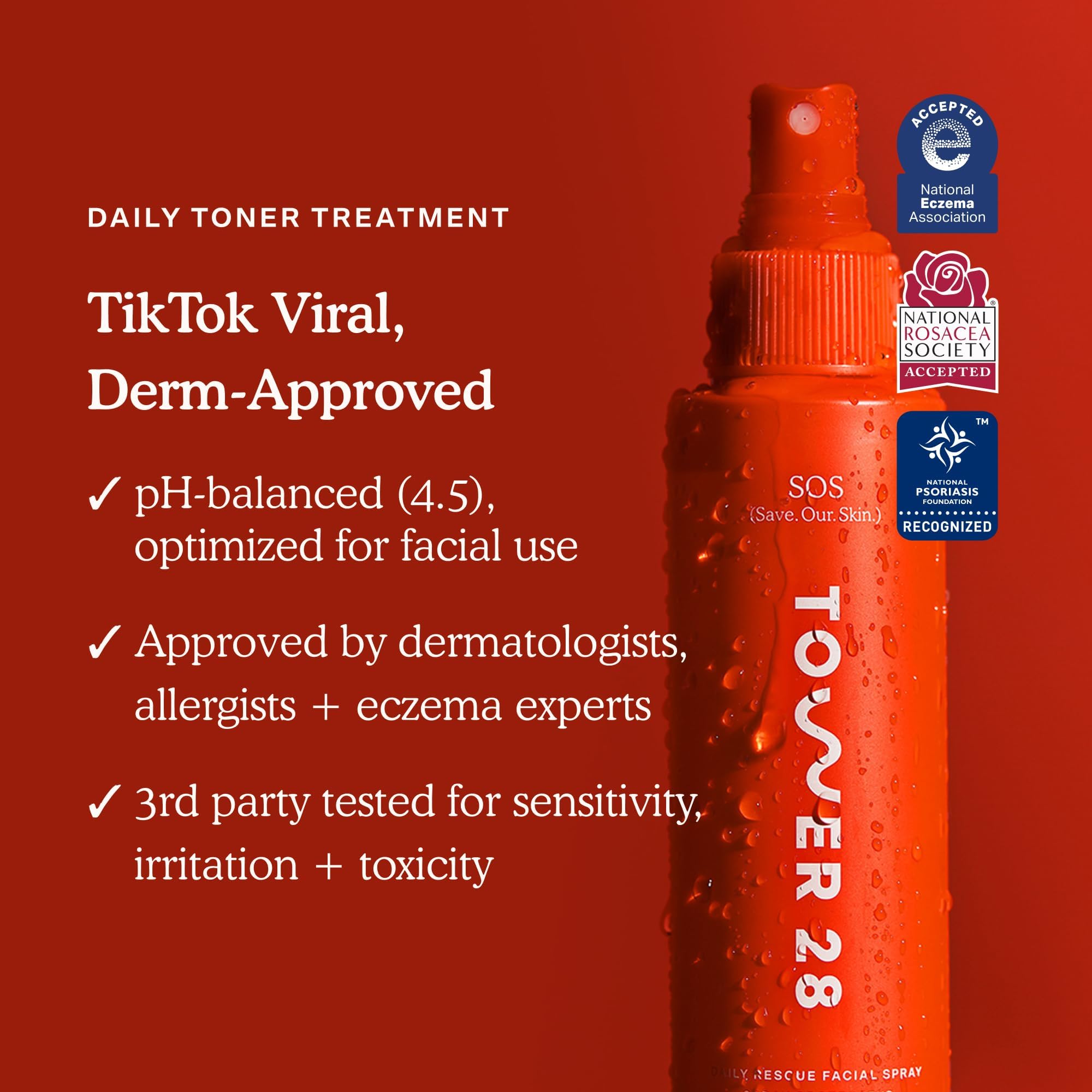 Tower 28 Jumbo SOS Recovery Face Cream – Hydrating Moisturizer with Hyaluronic Acid & Ceramides (16 oz)