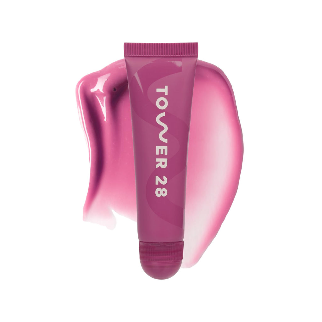 Tower 28 LipSoftie Tinted Lip Balm Treatment – Hydrating Glossy Balm + Overnight Lip Mask (Confetti Cake, 0.38 oz)