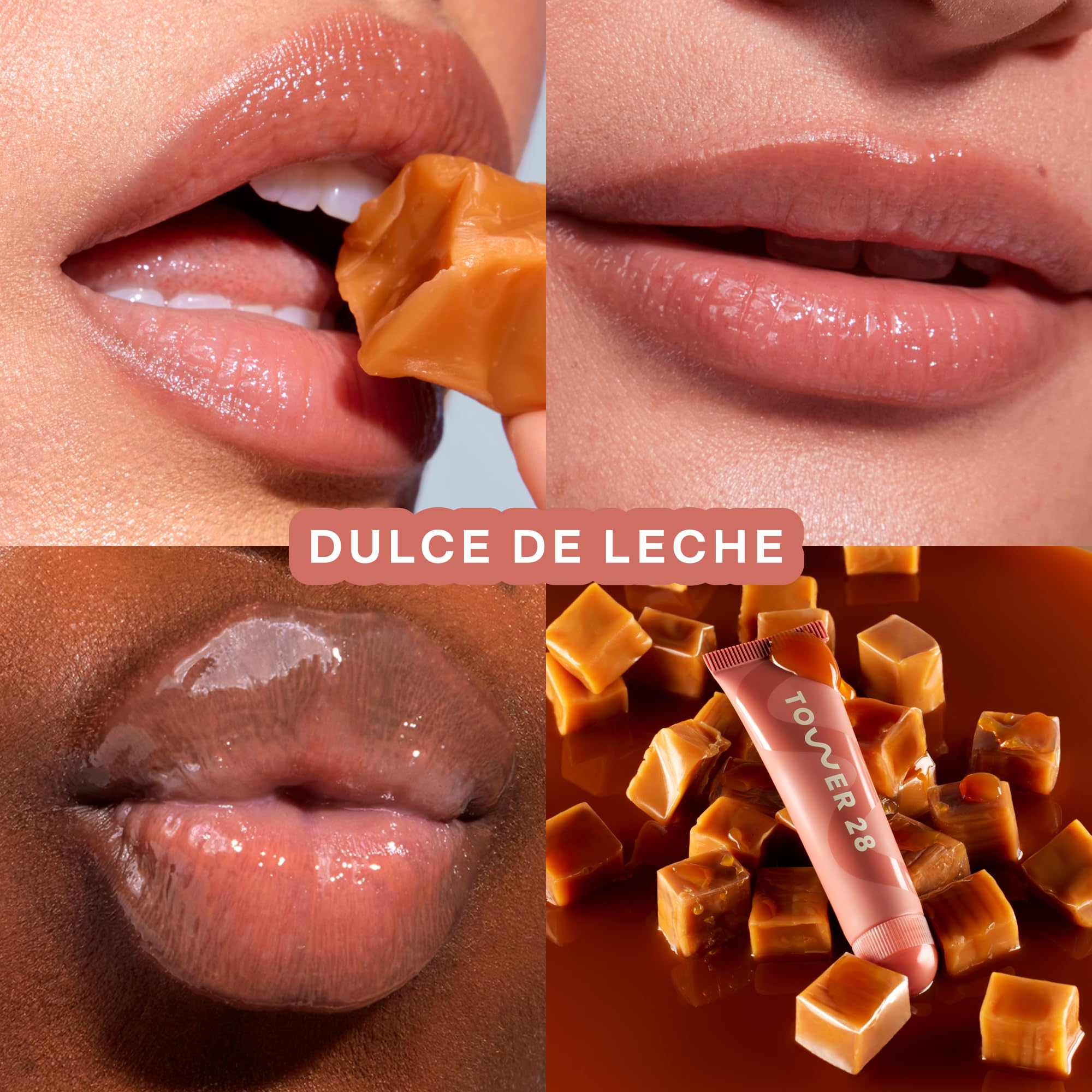 Tower 28 LipSoftie Tinted Lip Balm - Dulce De Leche | Hydrating Glossy Lip Treatment