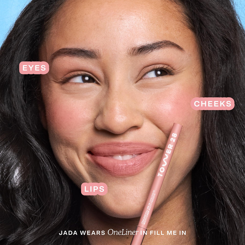 Tower 28 OneLiner Rosy Nude – Multi-Use Lip Liner & Eyeliner (Hydrating, Vegan)