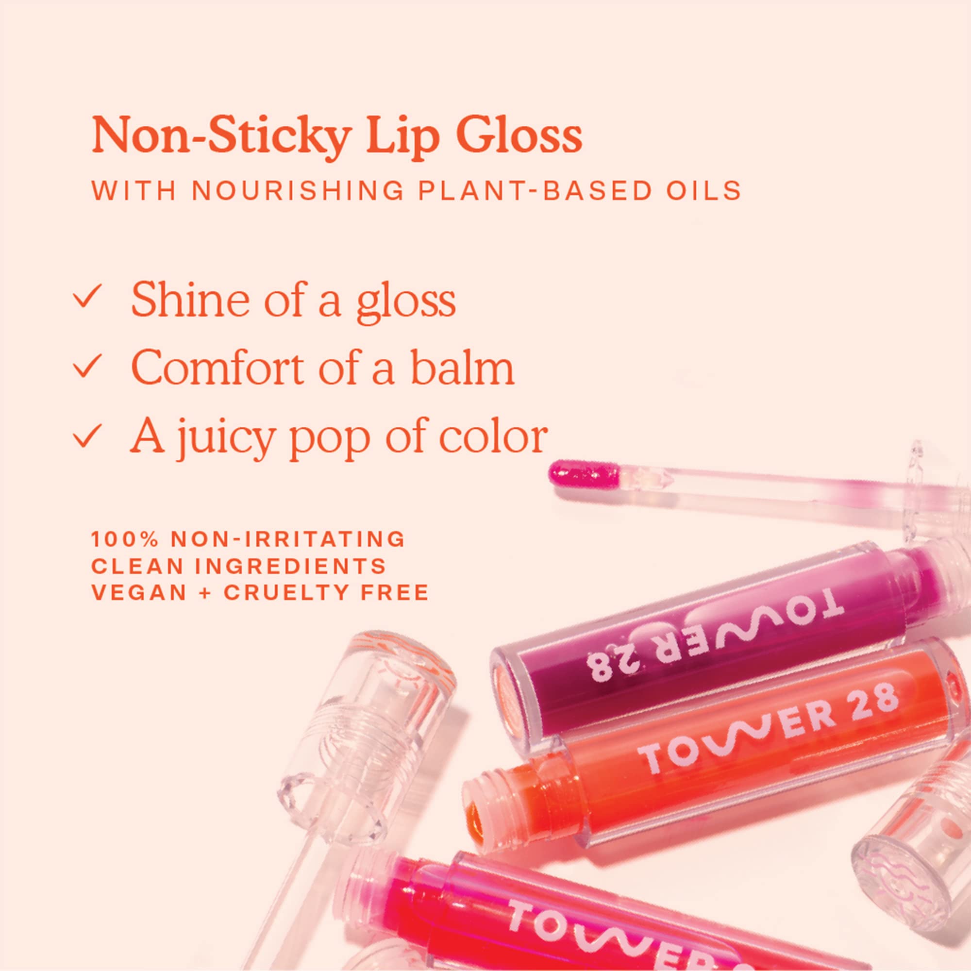 Tower 28 ShineOn Lip Jelly XOXO – Hydrating Lip Balm & Sheer Gloss (0.13 oz)