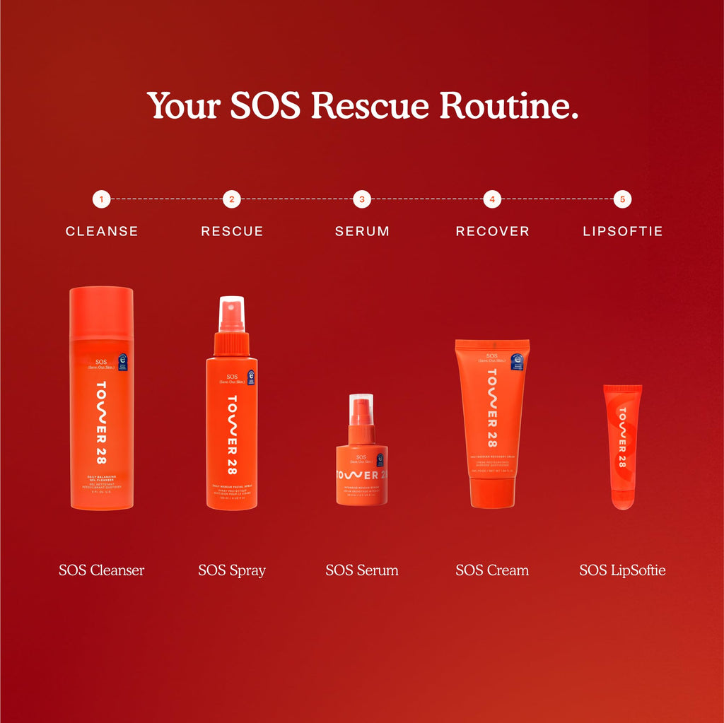 Tower 28 SOS Recovery Face Cream — Hydrating Moisturizer for Sensitive Skin with Hyaluronic Acid + Ceramides