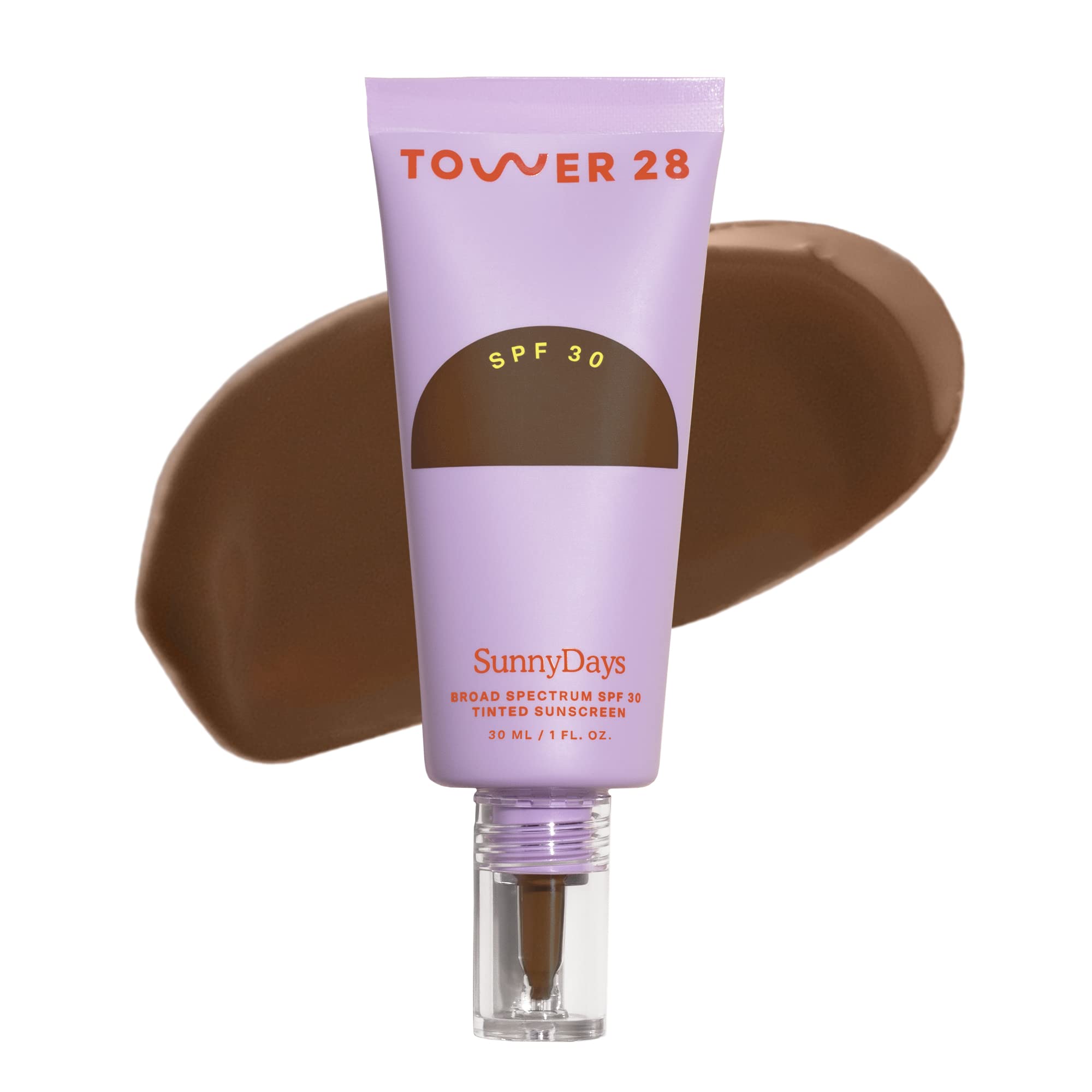 Tower 28 SunnyDays SPF 30 Tinted Moisturizer — 2-in-1 Mineral Sunscreen & Foundation (Deep/Neutral 60) – 1 oz