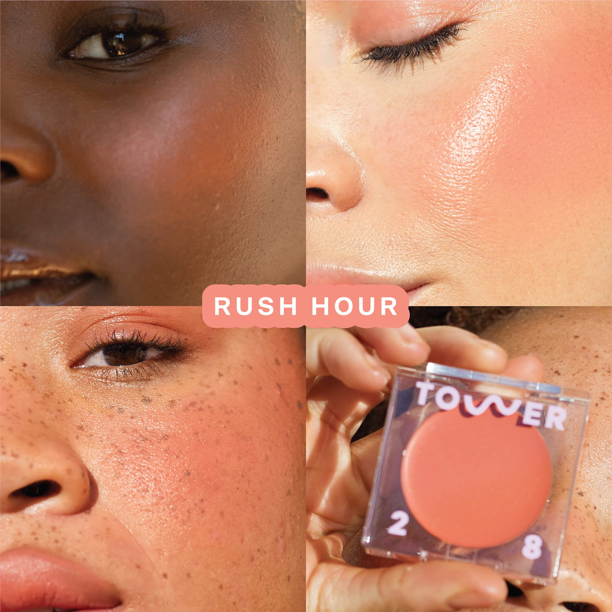 Tower 28 BeachPlease: Cream Blush + Lip Tint in Rush Hour – 2-in-1 Dewy Glow