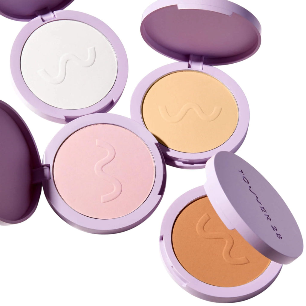 Tower28 GetSet Pressed Pink Setting Powder – Talc-Free, Transfer-Proof for Sensitive Skin