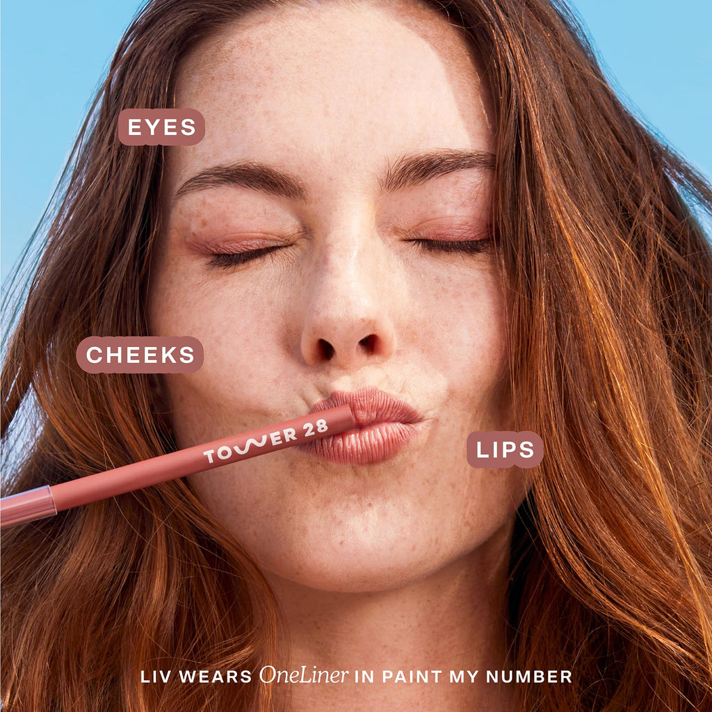 Tower 28 OneLiner - Multi-Use Lip Liner & Eyeliner for Sensitive Skin, Matte Finish