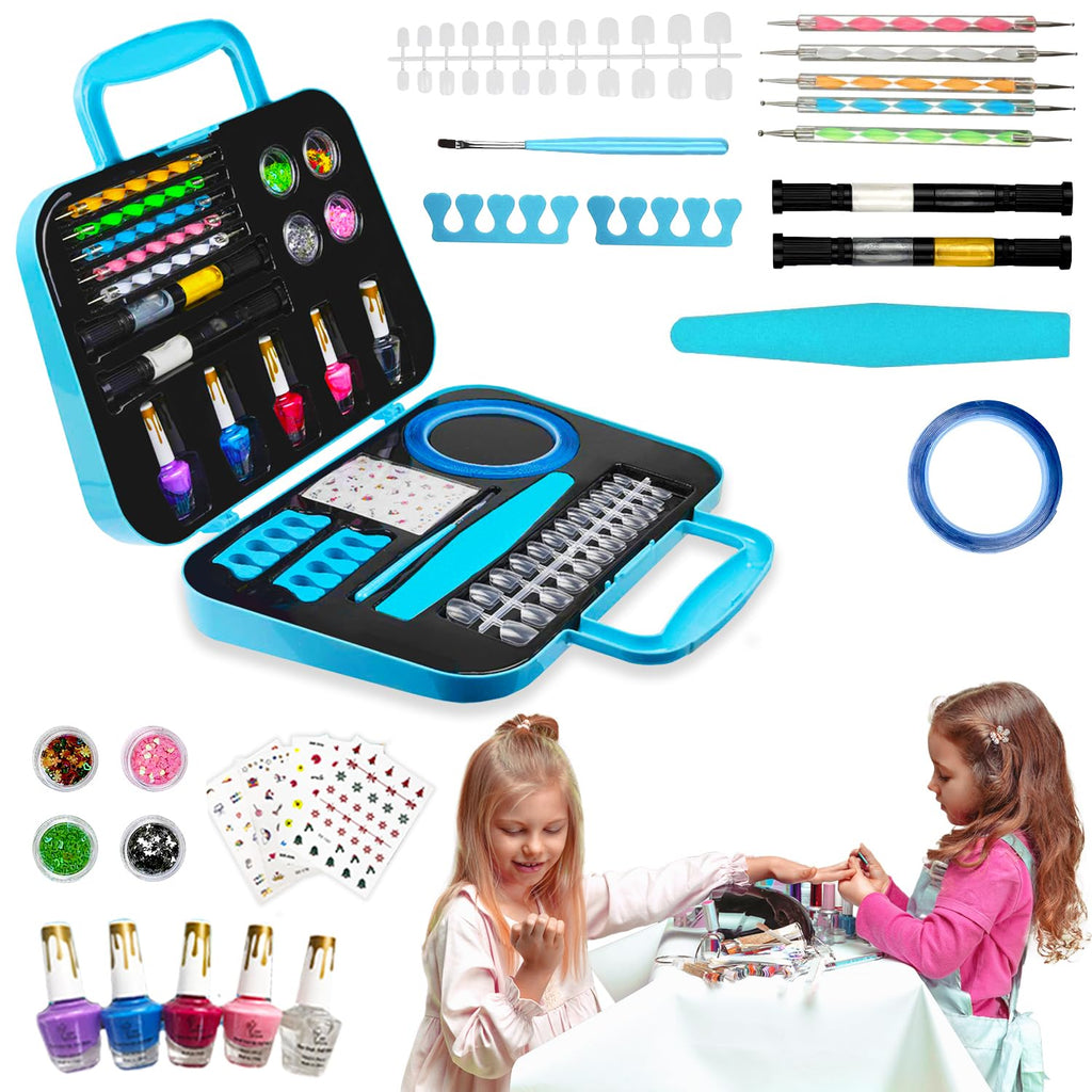 Toysical Nail Art Kit for Girls – Non-Toxic Nail Polish Set for Kids (Ages 6–12)