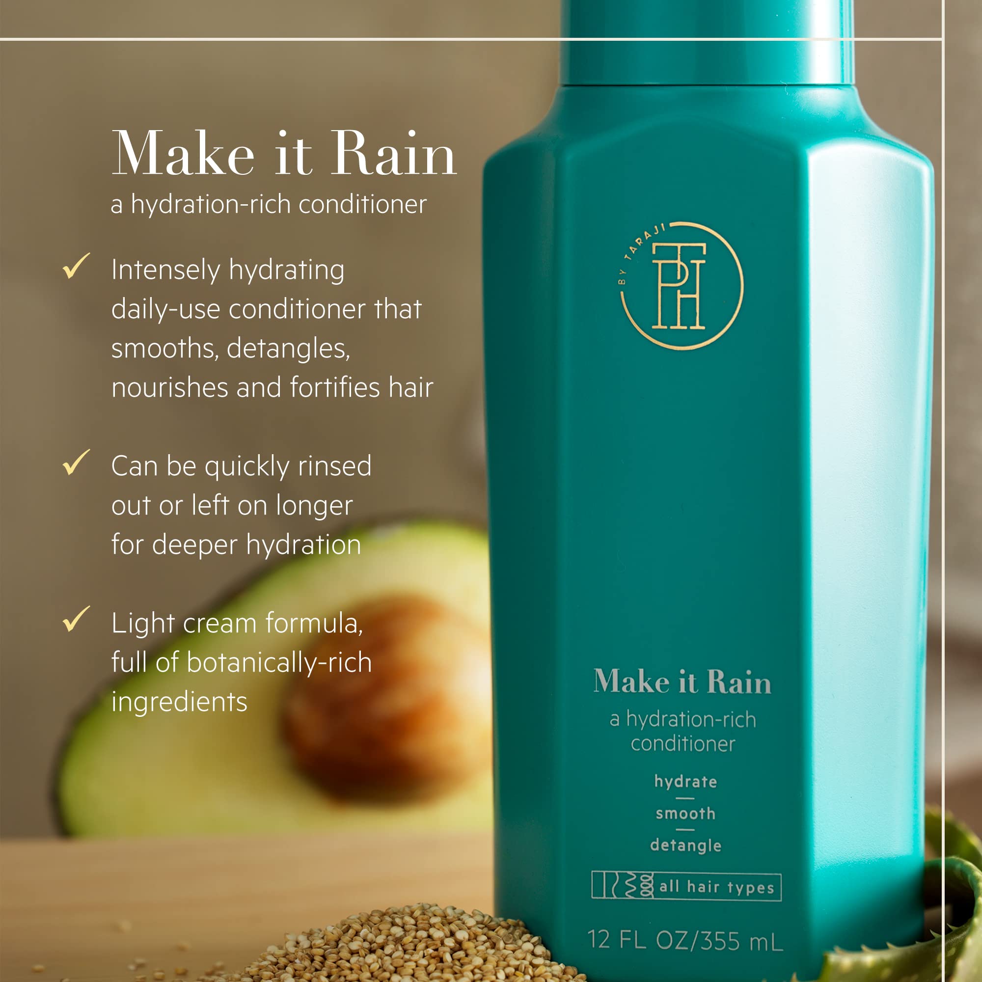 TPH by Taraji Make It Rain Hydrating Conditioner – 12oz Pack of 2