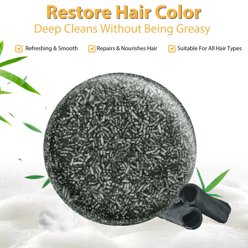 TPTAL Gray Hair Reverse Bar – Natural Darkening Shampoo for Gray Hair & Beard