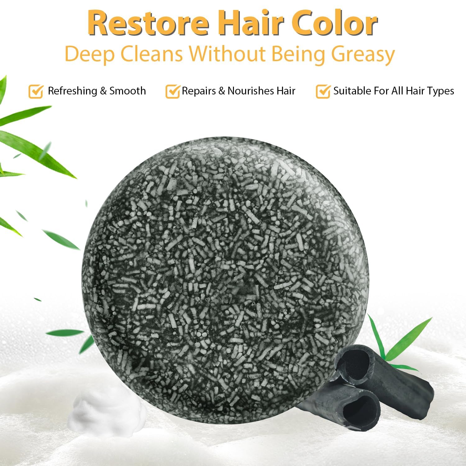 TPTAL Gray Hair Reverse Bar – Natural Darkening Shampoo for Gray Hair & Beard