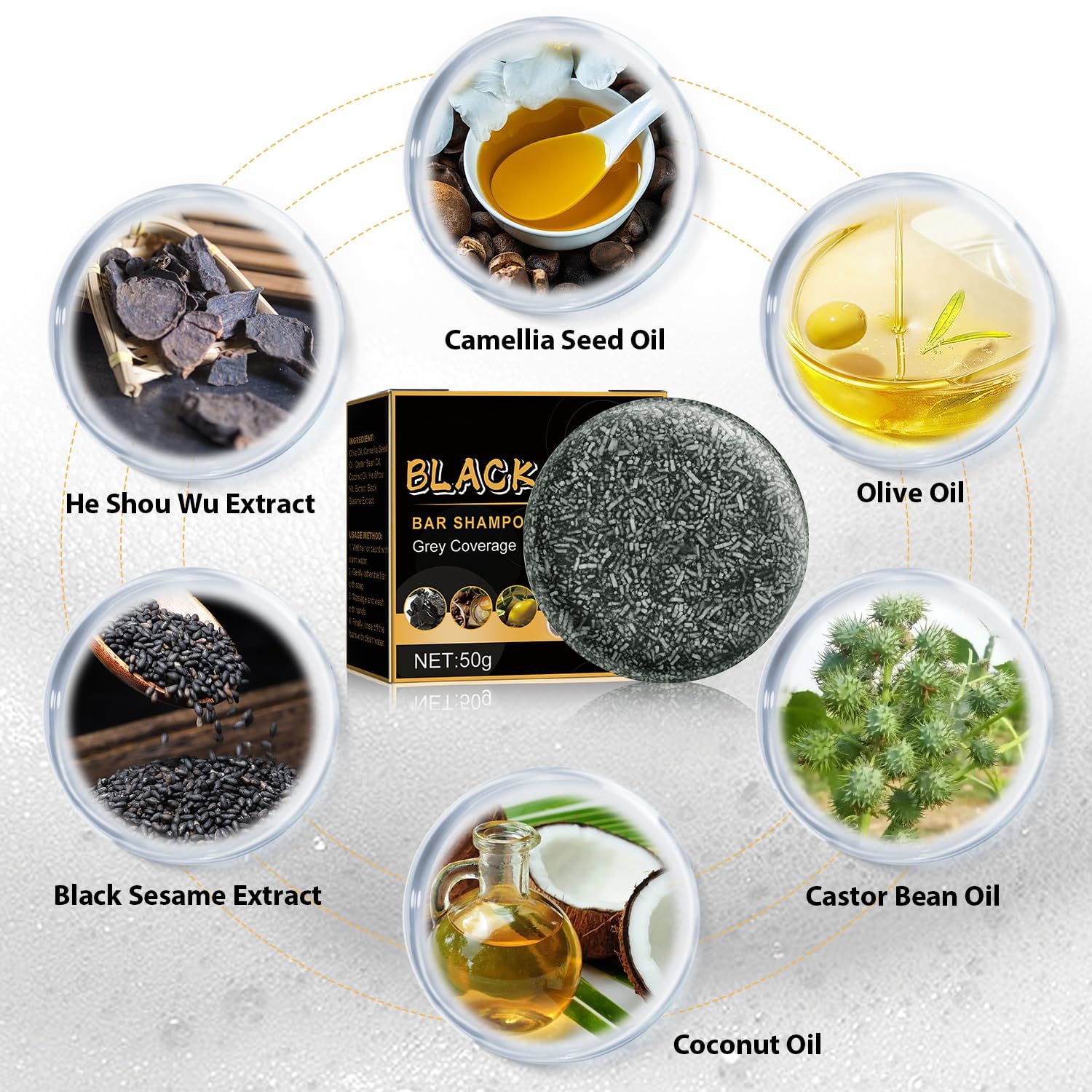TPTAL Gray Hair Reverse Bar – Natural Darkening Shampoo for Gray Hair & Beard