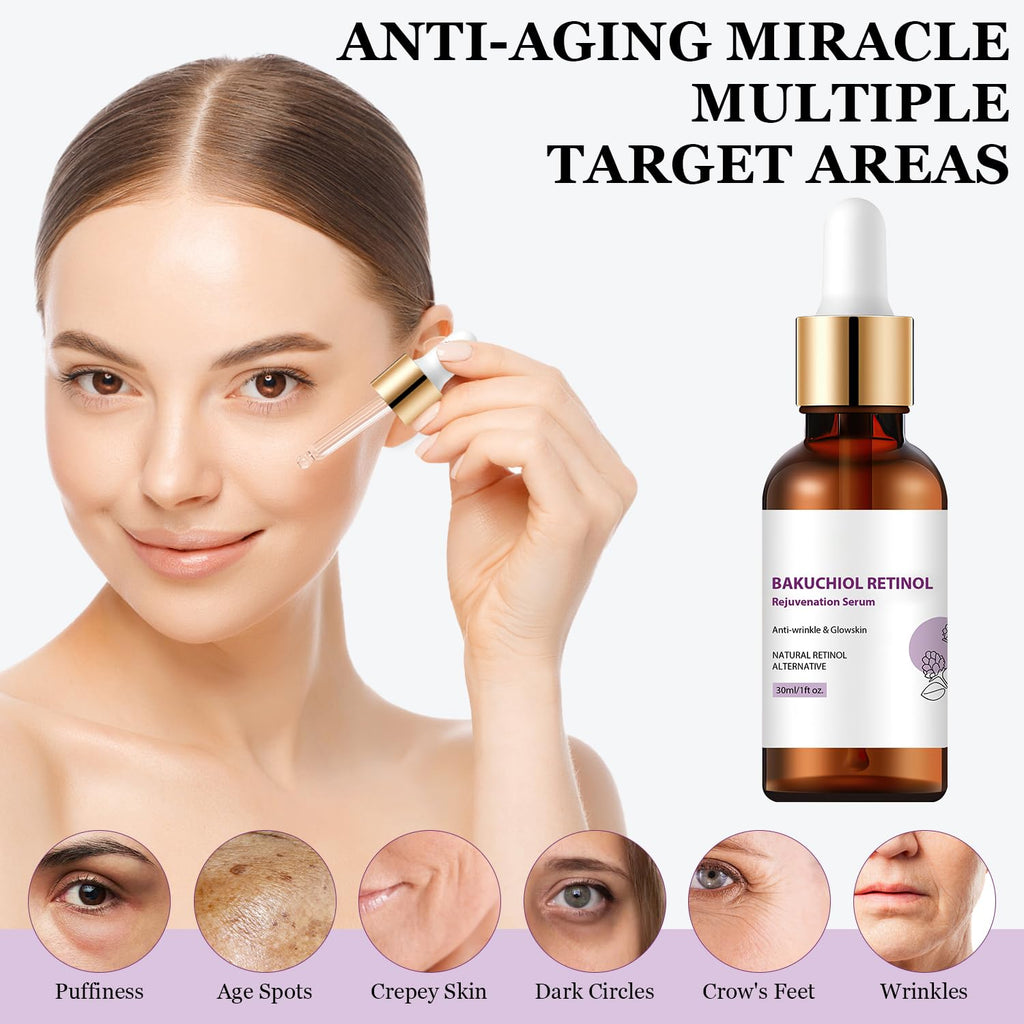 Traboto Venature Bakuchiol Retinol Serum – Korean Face Serum for Wrinkles (2 Pcs)