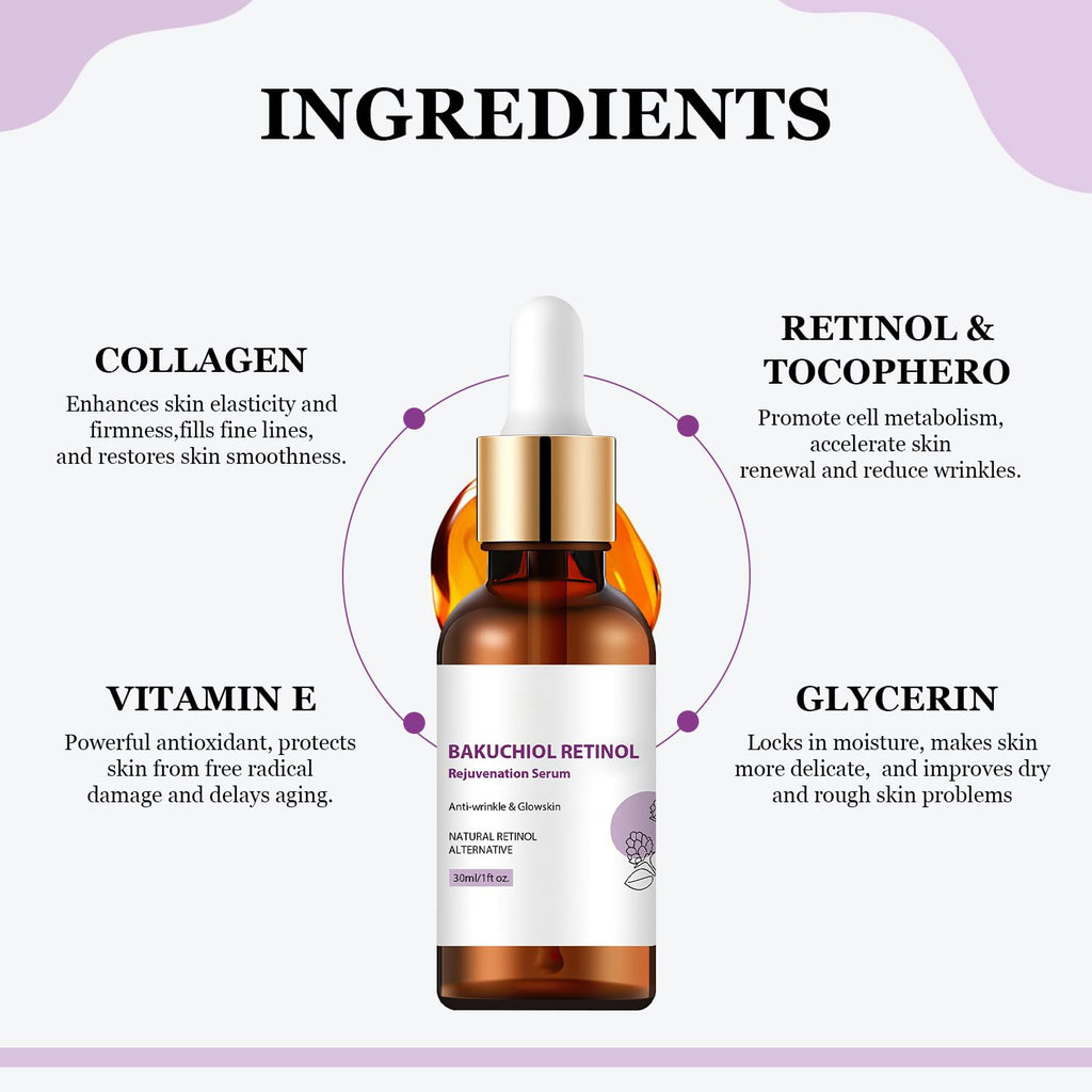 Traboto Venature Bakuchiol Retinol Serum – Korean Face Serum for Wrinkles (2 Pcs)