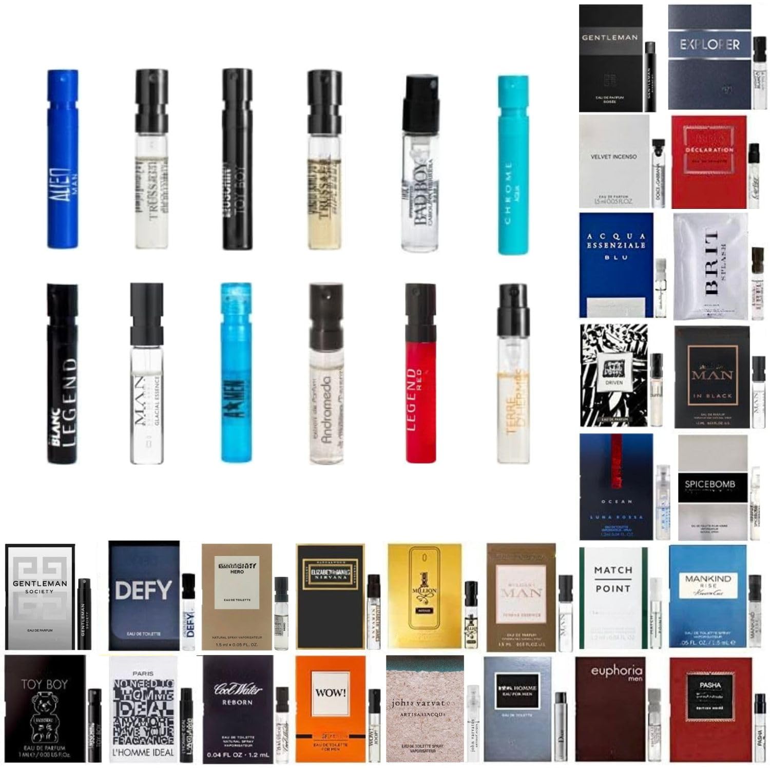 Tradeberry Mens Cologne Sampler Sets – 12 Designer Fragrance Samples for Men | Travel-friendly & Gift-ready