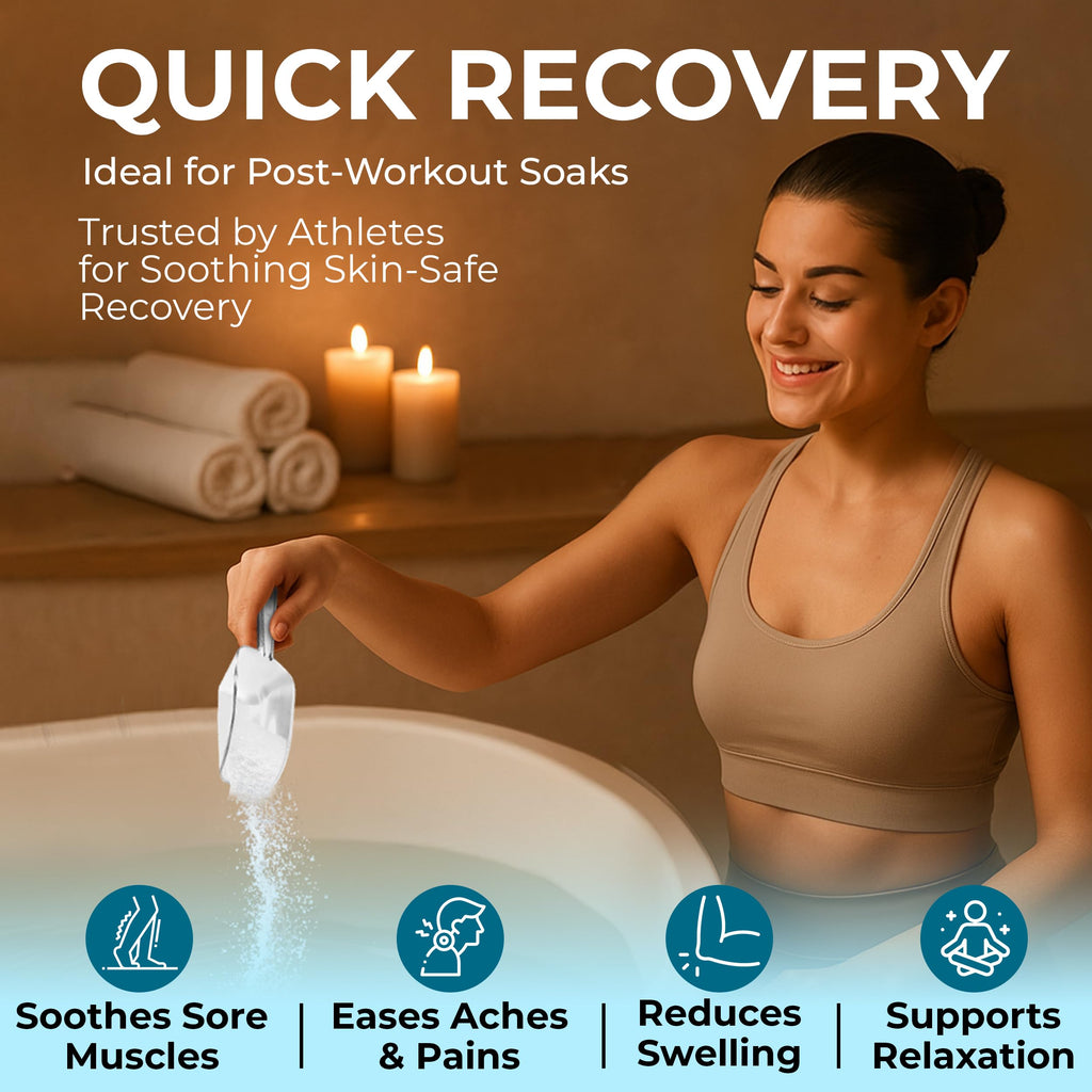 Trade Grade Epsom Salt – Pure Magnesium Sulfate for Soaking & Relaxation (1 Gallon Bucket with Scoop)