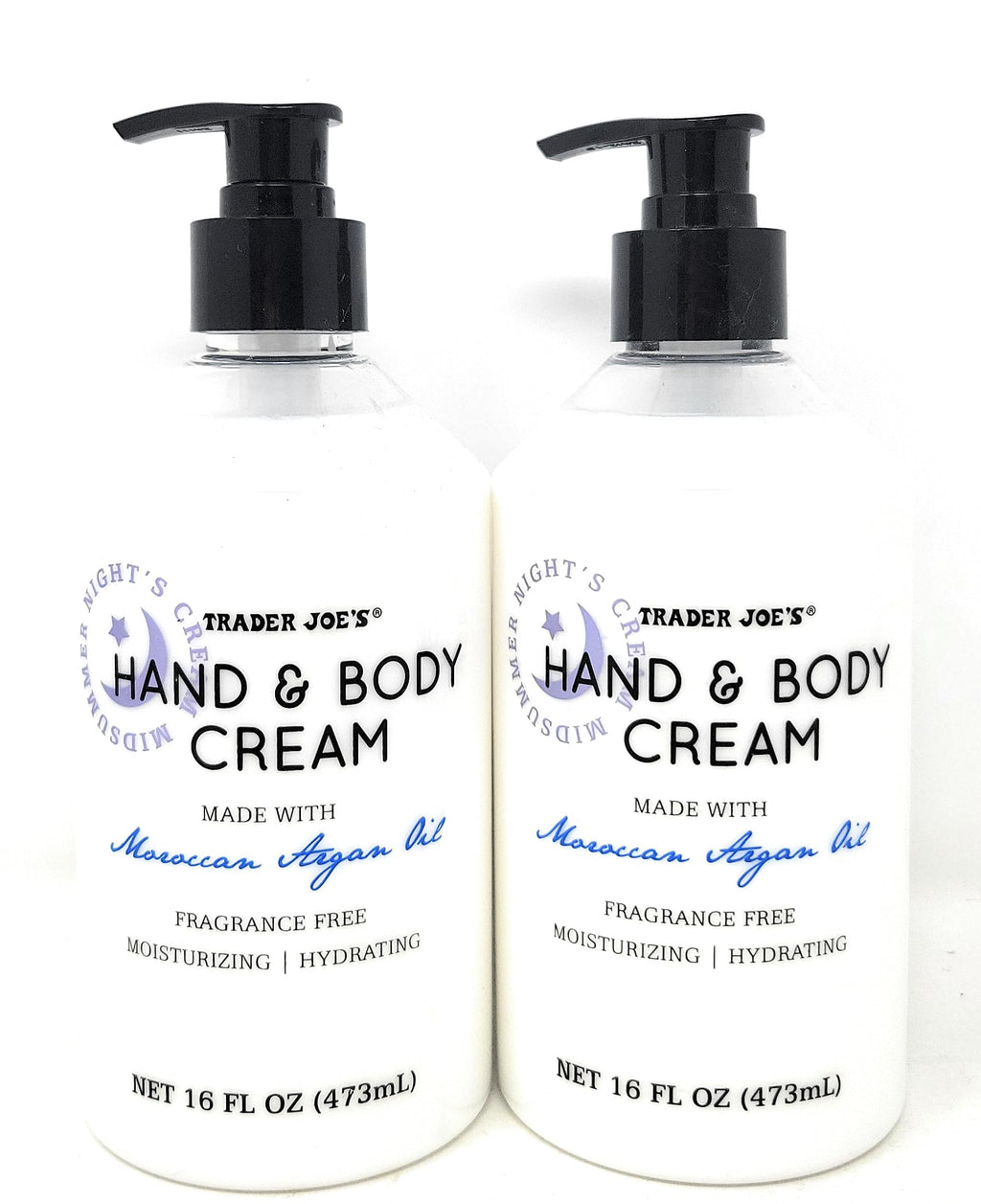 Trader Joe's Midsummer Nights Cream Hand & Body Lotion with Moroccan Argan Oil – Pack of 2