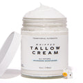 Traditional Nutrients Whipped Tallow Skin Cream – Grass-Fed Beef Tallow Moisturizer 8 oz. (Fragrance Free)