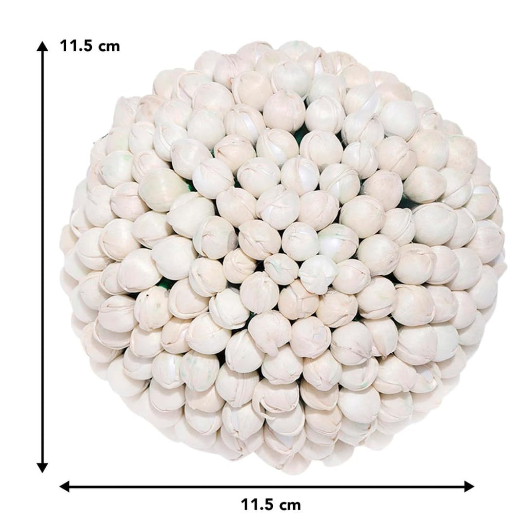White Gajra Artificial Flower Hair Accessory – Traditional Indian Bridal & Mehndi Decor