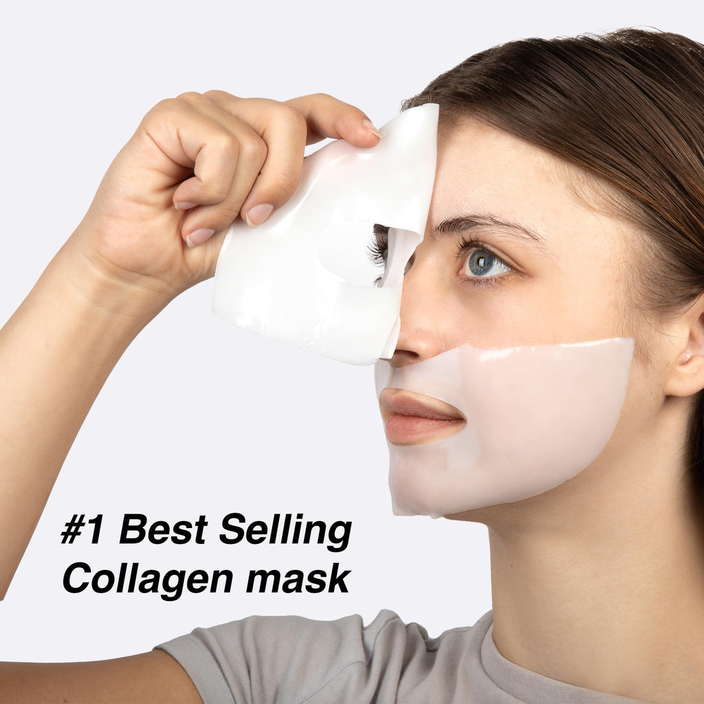 Trancend Real Deep Collagen Face Mask – Hydrogel Overnight Mask for Hydration & Pore Tightening (4 Count)