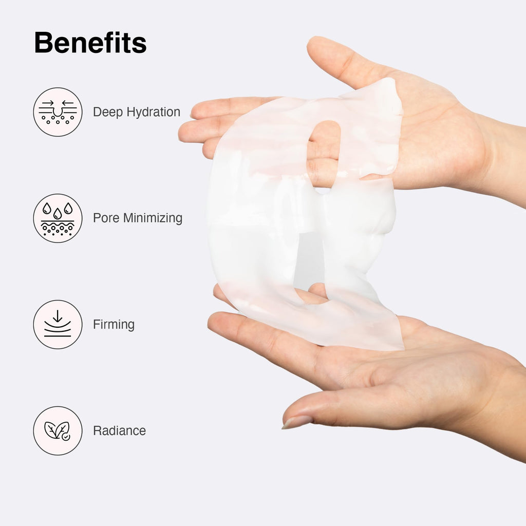 Trancend Real Deep Collagen Face Mask – Hydrogel Overnight Mask for Hydration & Pore Tightening (4 Count)