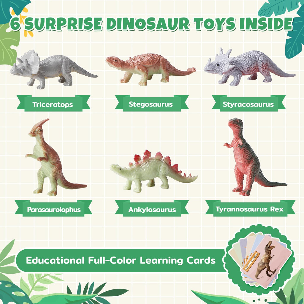 TranquilBliss Dino Egg Bath Bombs for Kids – 6-Pack with Surprises