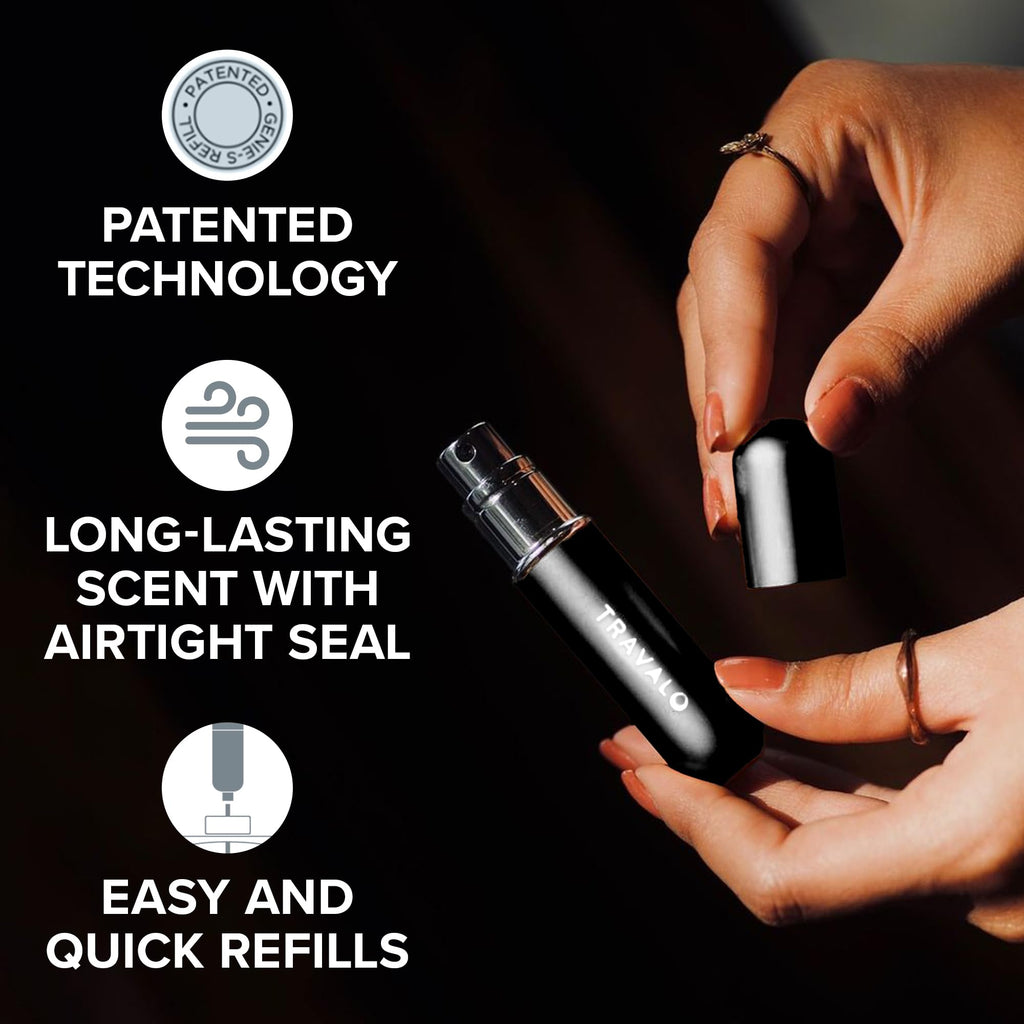 Travalo Classic HD Perfume Atomizer – Leak-Proof, TSA Approved, Reusable Mini Pump Sprayer (0.17oz)