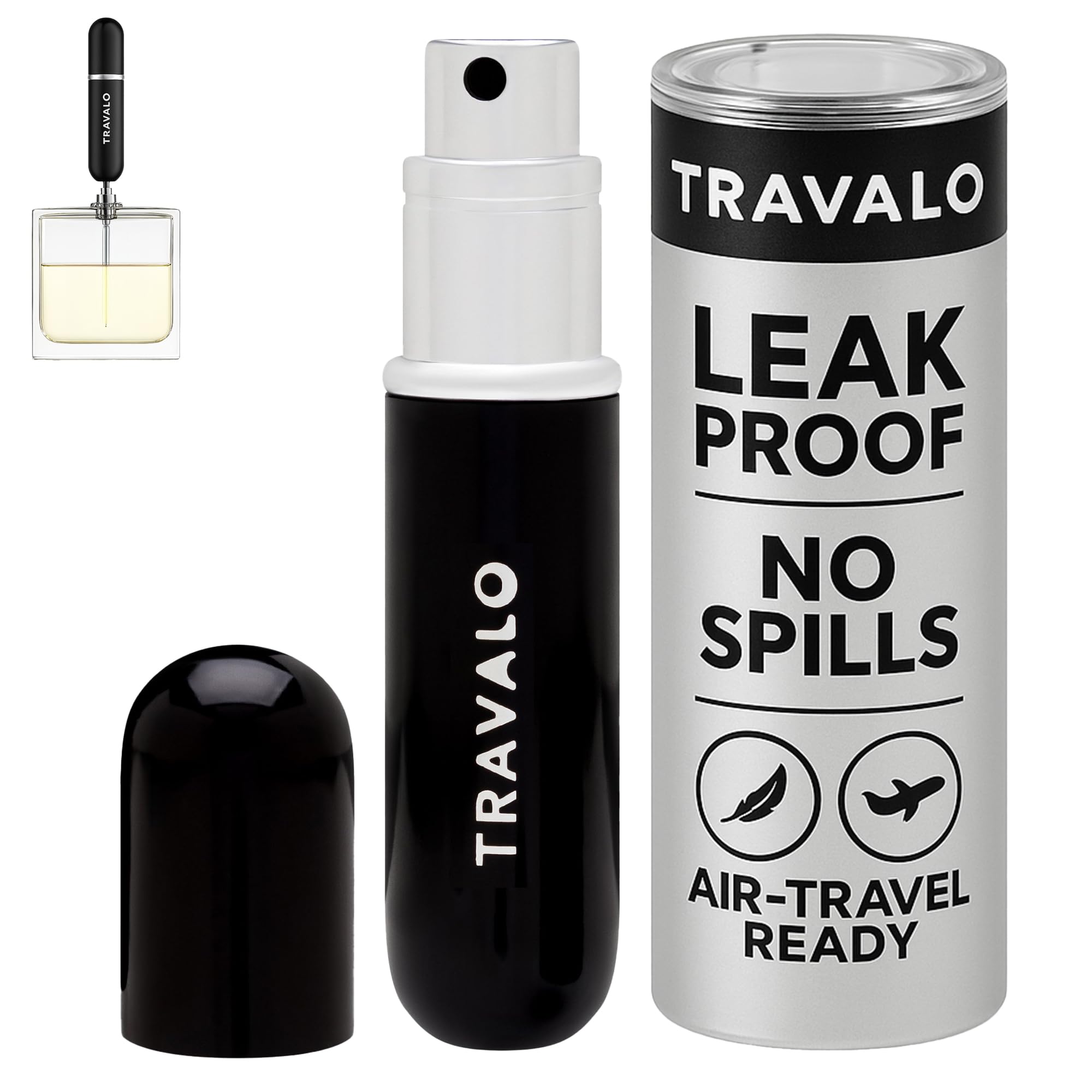 Travalo Classic HD Perfume Atomizer – Leak-Proof, TSA Approved, Reusable Mini Pump Sprayer (0.17oz)