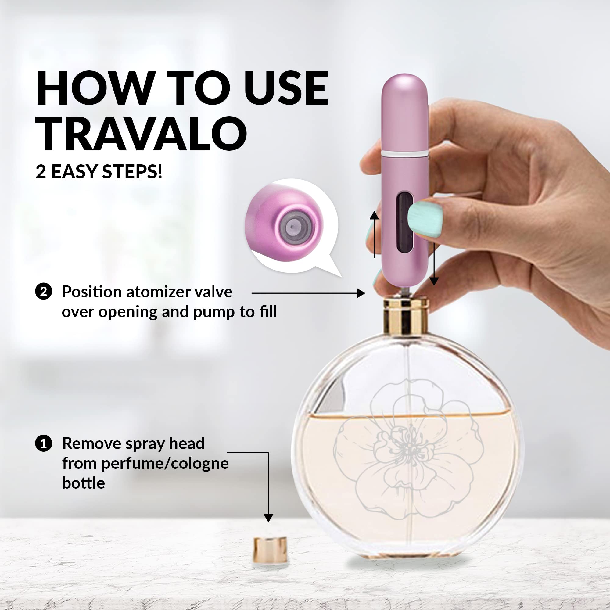 Travalo LUX Perfume Atomizer – Leak-Proof, TSA Approved, Refillable & Portable 0.17oz
