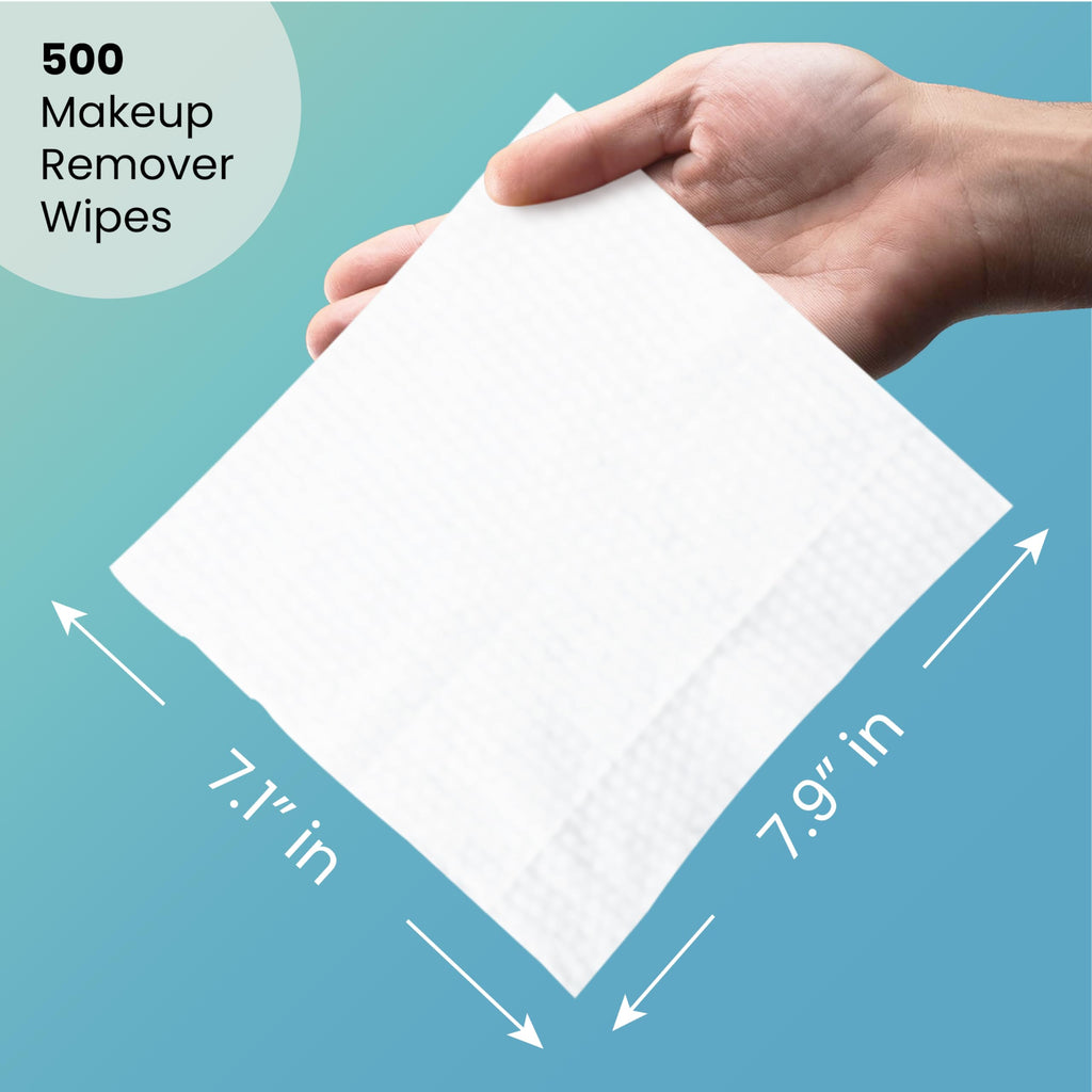 Travelwell Non-Woven Makeup Remover Wipes – Aloe Infused, Alcohol Free, Bulk Pack 500