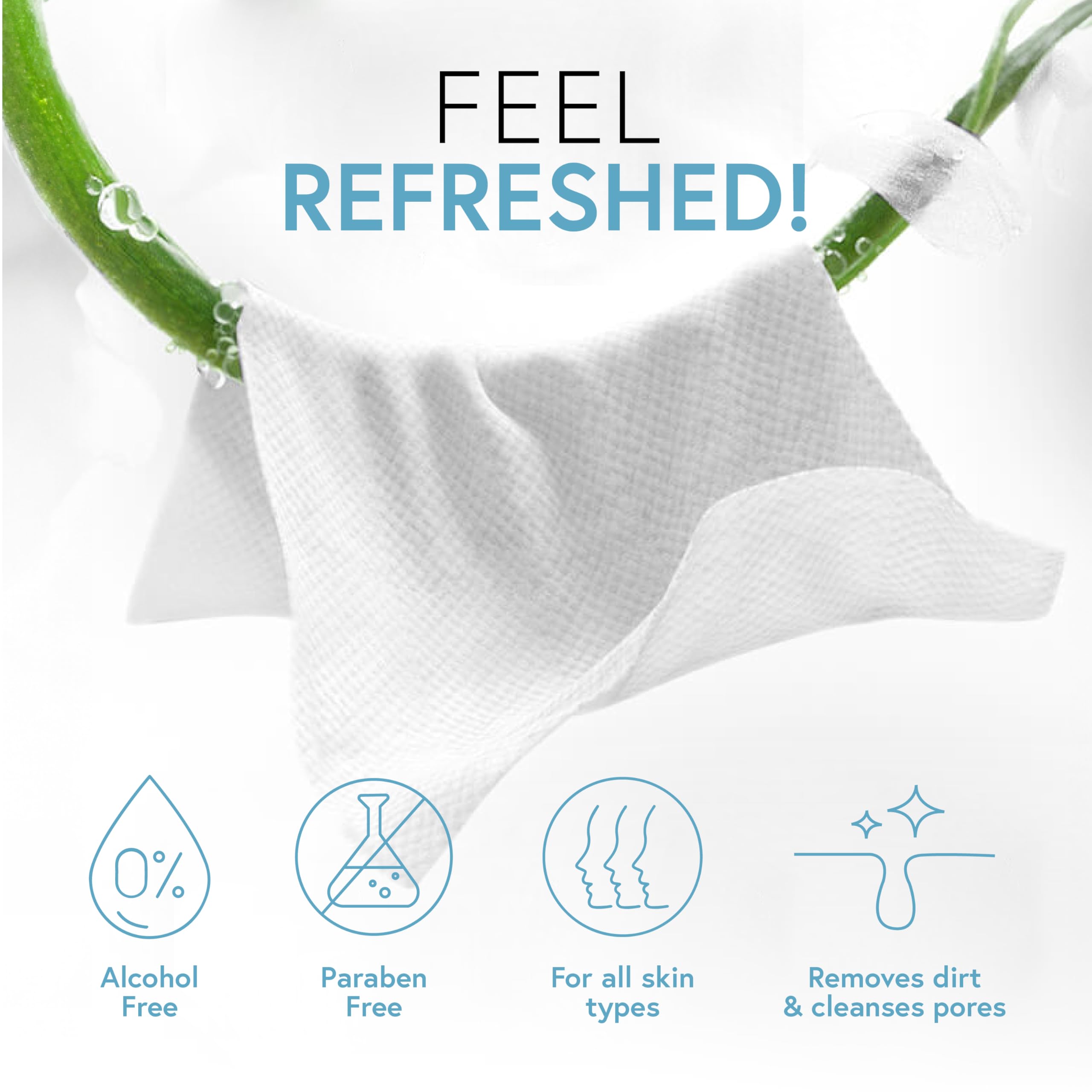 Travelwell Non-Woven Makeup Remover Wipes – Aloe Infused, Alcohol Free, Bulk Pack 500