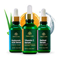 Tree of Life Beauty Facial Serum Trio — Vitamin C, Retinol & Hyaluronic Acid Kit