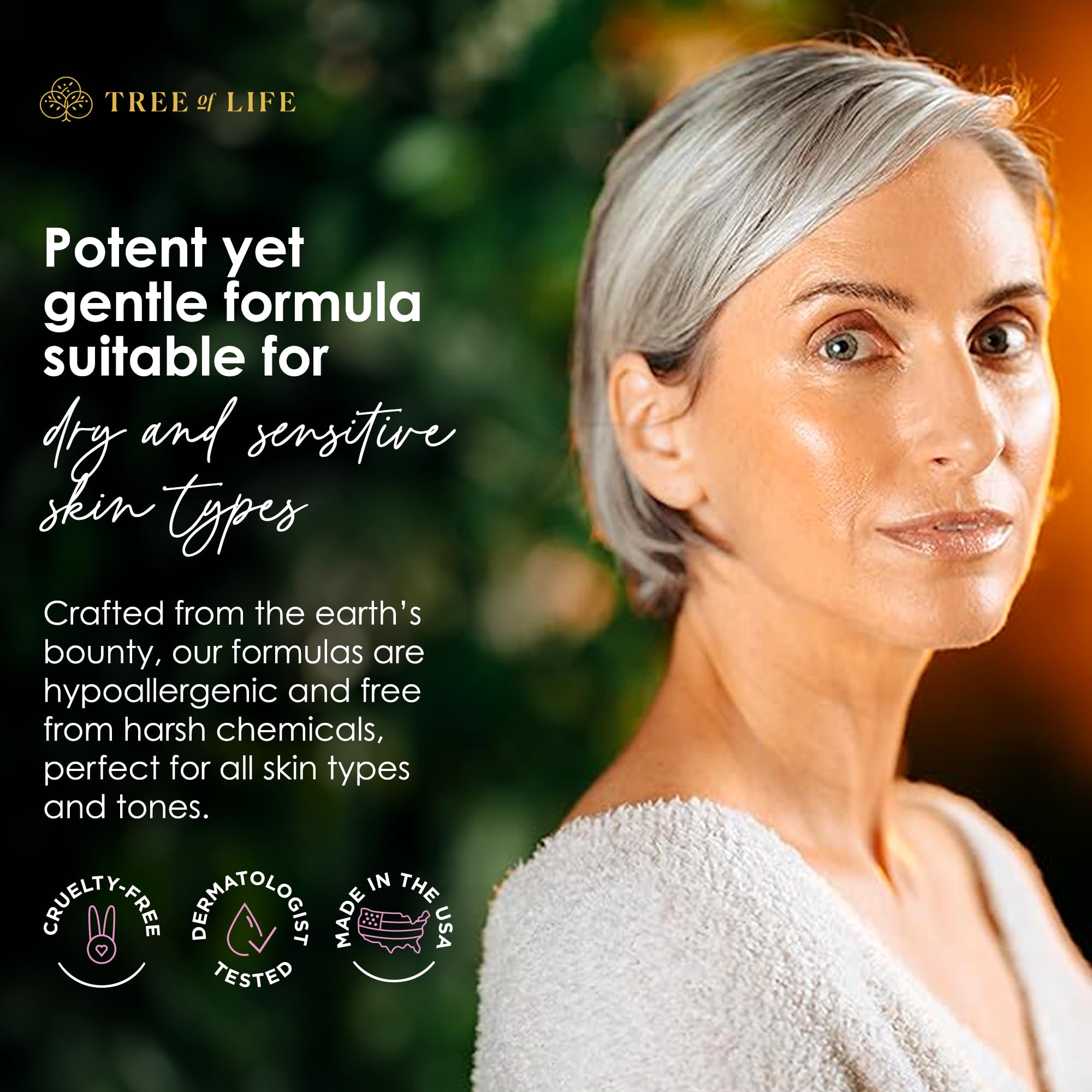 Tree of Life Beauty Retinol Serum with Hyaluronic Acid – Skin Smoothing Face Oil (2 x 2 oz)