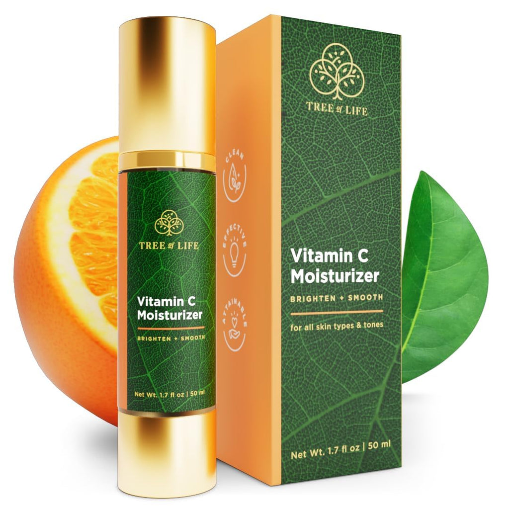 Tree of Life Beauty Moisturizer – Hydrating Anti-Aging with Vitamin C, Non-Greasy, 1.7 oz