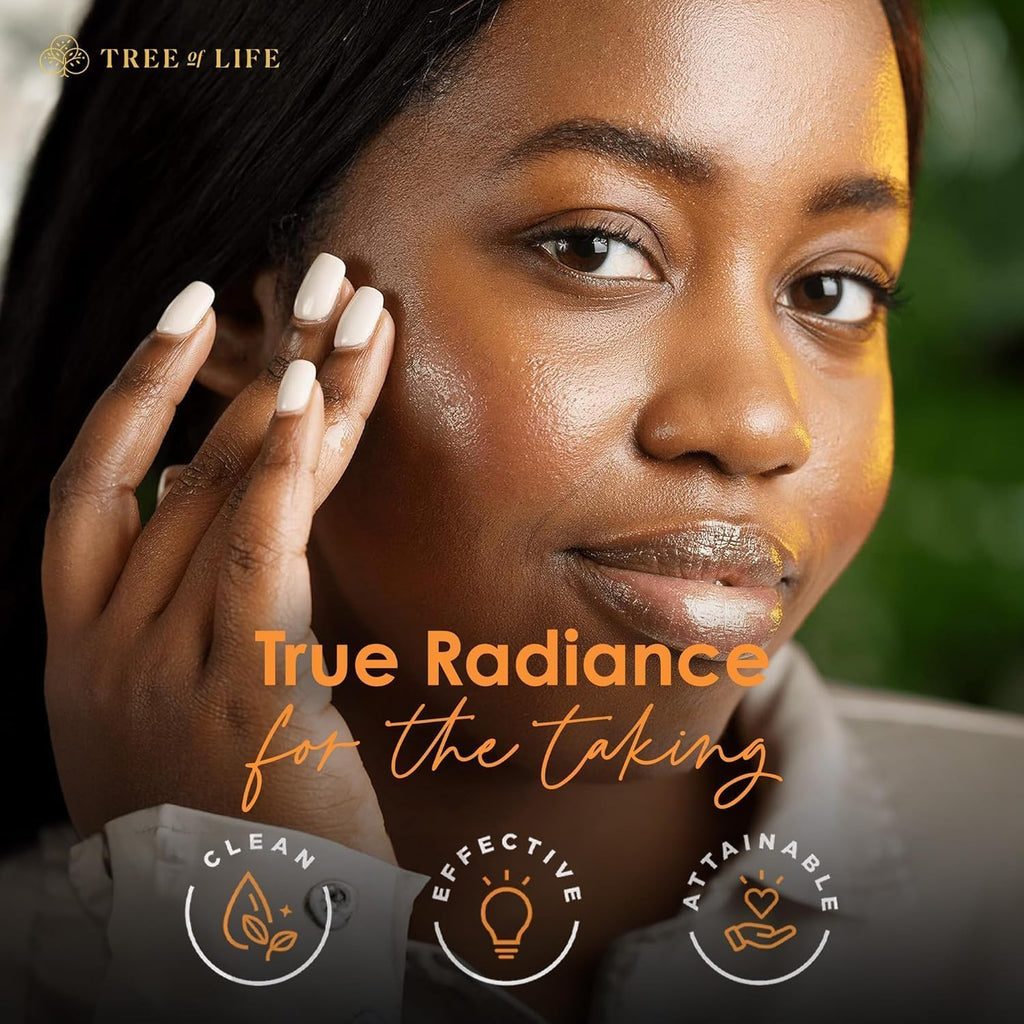 Tree of Life Beauty Vitamin C Skin Care Set | Hyaluronic Acid & Vitamin E for Dry & Sensitive Skin | 2 x 1 oz