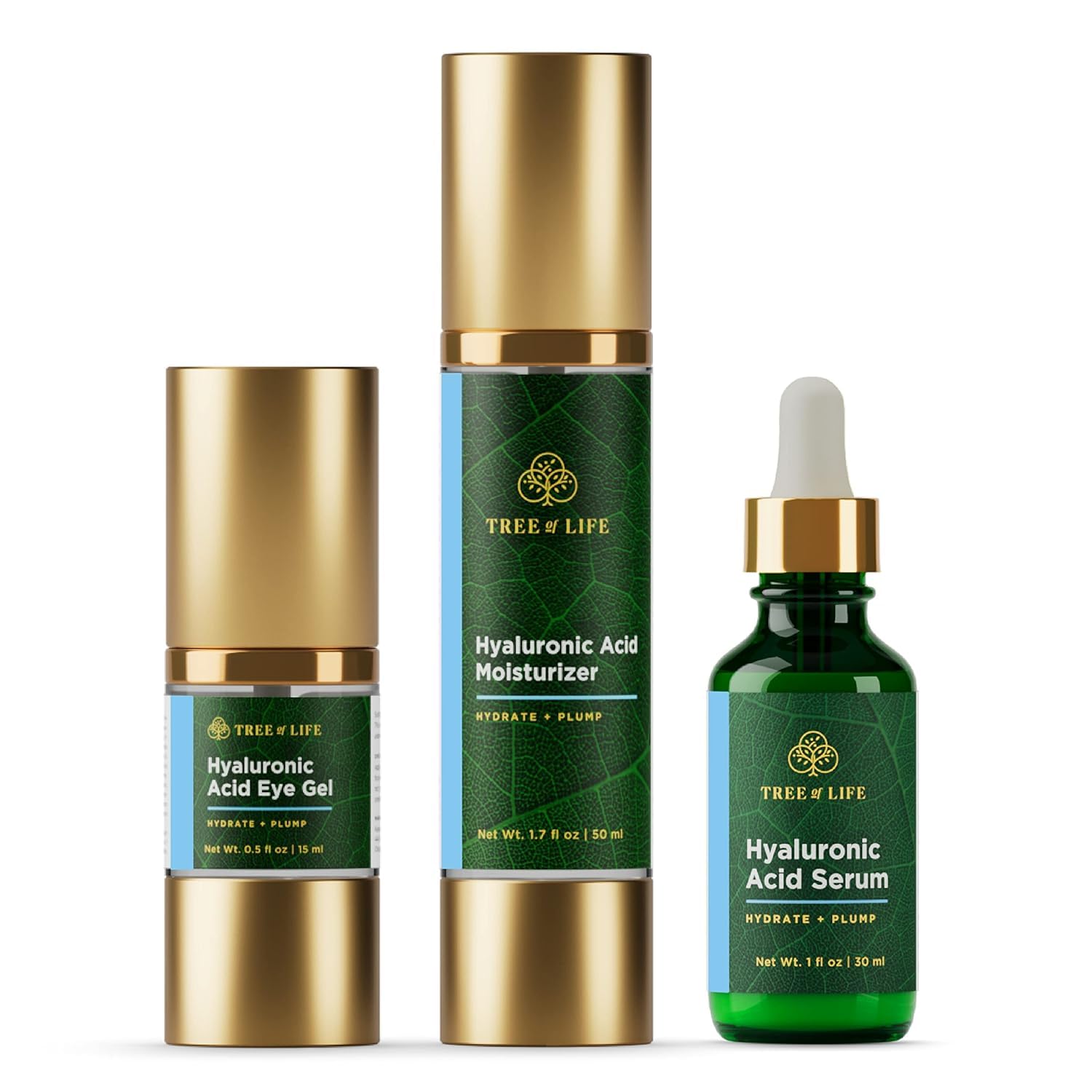 Tree of Life Beauty Ultimate Skin Care Set | Hyaluronic Acid Serum Collection – 3 Pack