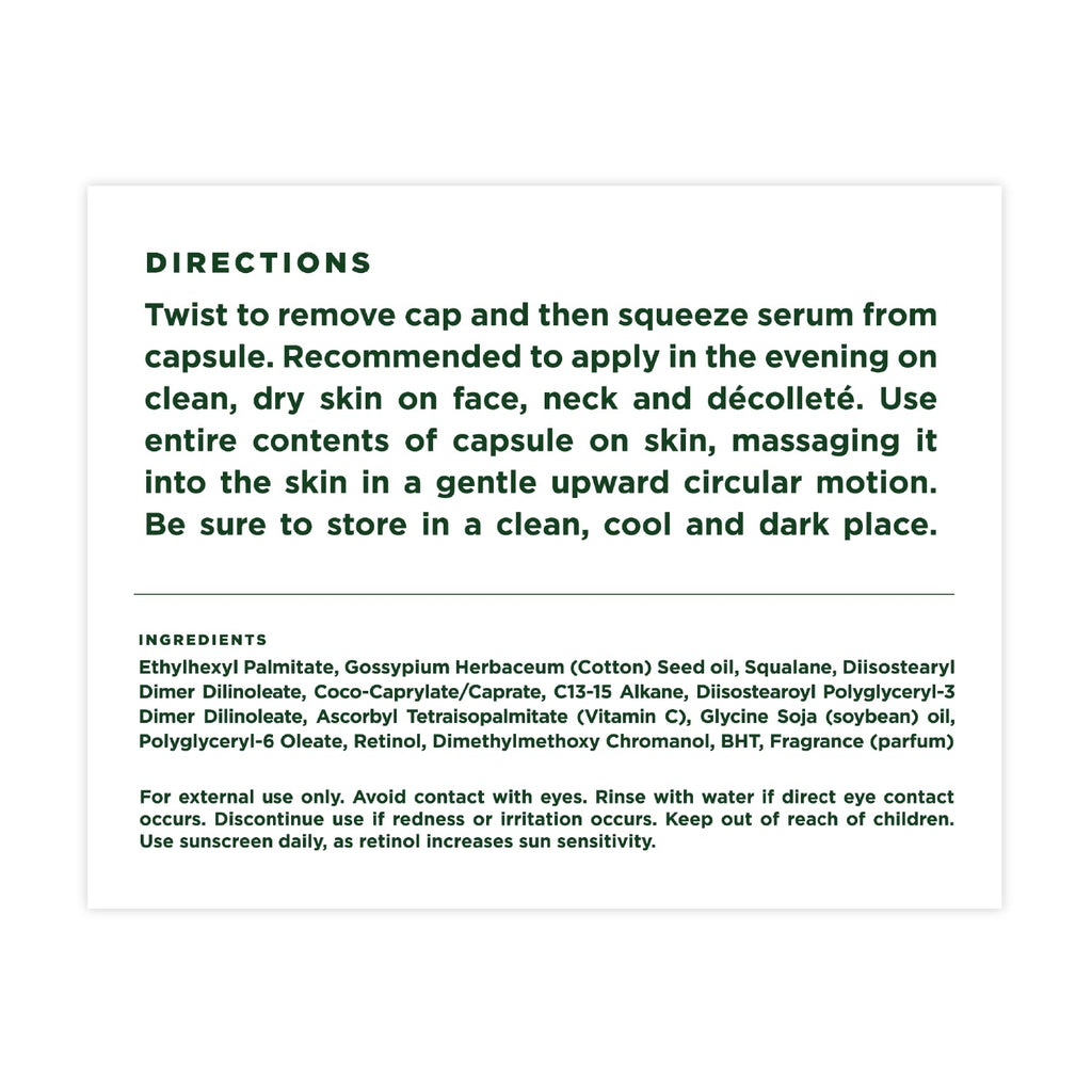 Tree of Life Vitamin C & Retinol Serum Capsules — Vegan Hydration, 30 Capsules (35 fl oz)