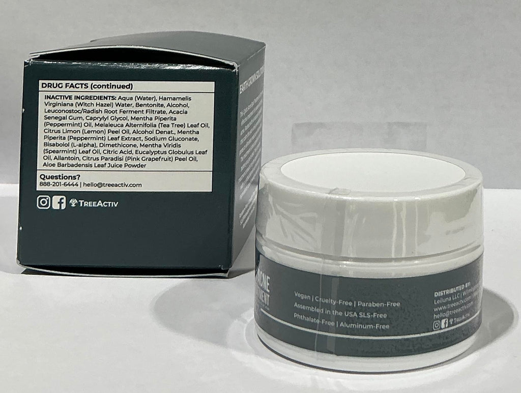 TreeActiv Cystic Acne Spot Treatment — Overnight Sulfur & Bentonite Clay (2-Pack)