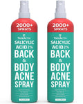 TreeActiv Salicylic Acid Back & Body Acne Spray – Fast-Drying, Tea Tree & Peppermint Formula (4 fl oz x 2)