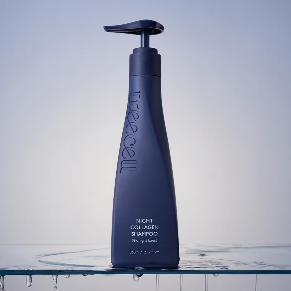 TREECELL Night Collagen Shampoo – Midnight Forest, 12.2 fl oz | Deep Cleansing, Overnight Hydration & Low-Molecular Collagen