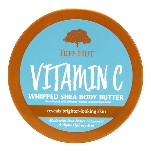 Tree Hut Vitamin C Whipped Shea Body Butter – Lightweight Hydration, 8.4oz