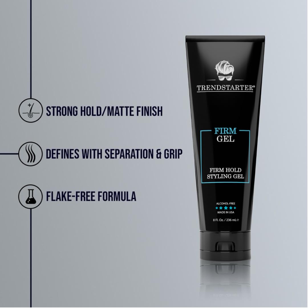 TRENDSTARTER Firm Gel – Firm Hold, Natural Shine, Alcohol-Free