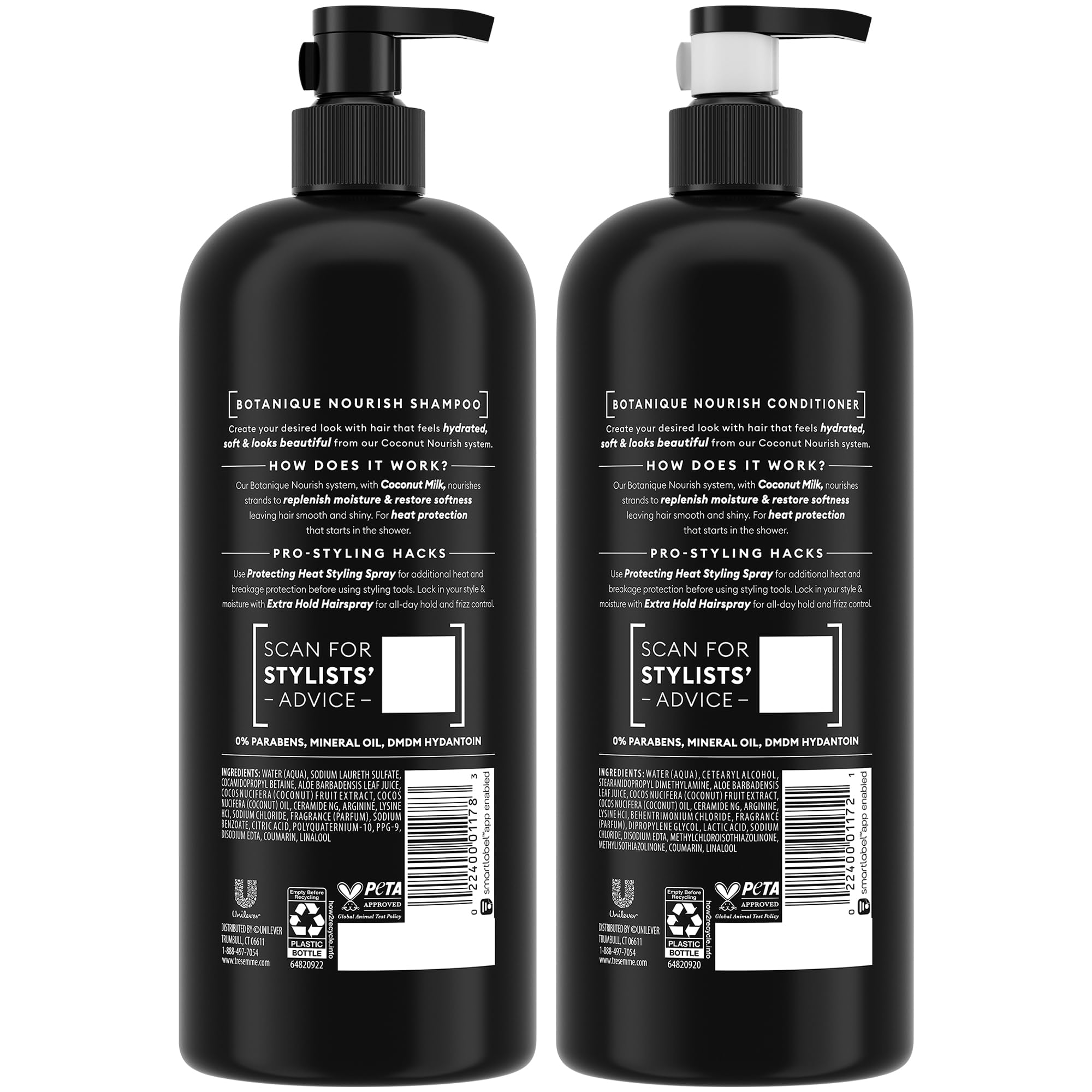 TRESemmé Botanique Nourish Shampoo & Conditioner Set – Anti-Frizz with Coconut Milk & Aloe Vera