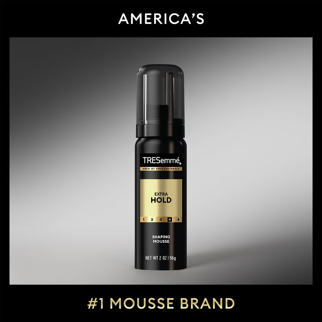 TRESemmé Shaping Mousse Travel-Size Extra Hold 12-Pack – Moisturizing Hair Mousse for Sculpting, 24H Frizz Control, 2 oz Each