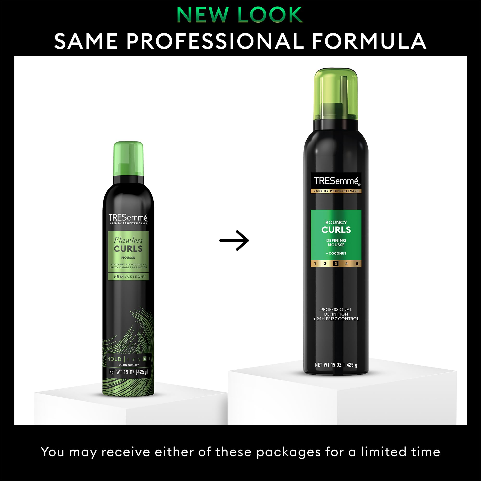 TRESemmé Defining Hair Mousse, Bouncy Curls 2-Pack – Coconut & Avocado Oil + Keratin Repair Mask
