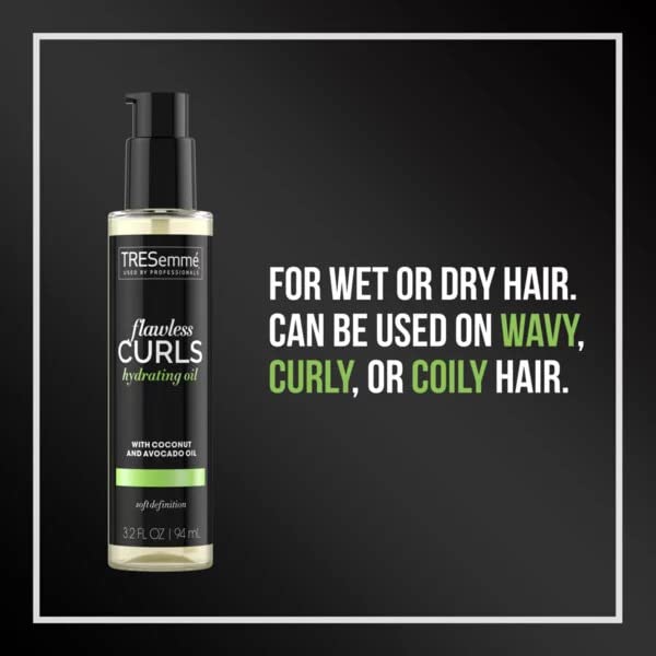 TRESemmé Flawless Curls Hydrating Oil – Lightweight Curl Definer (3.20 Fl Oz)