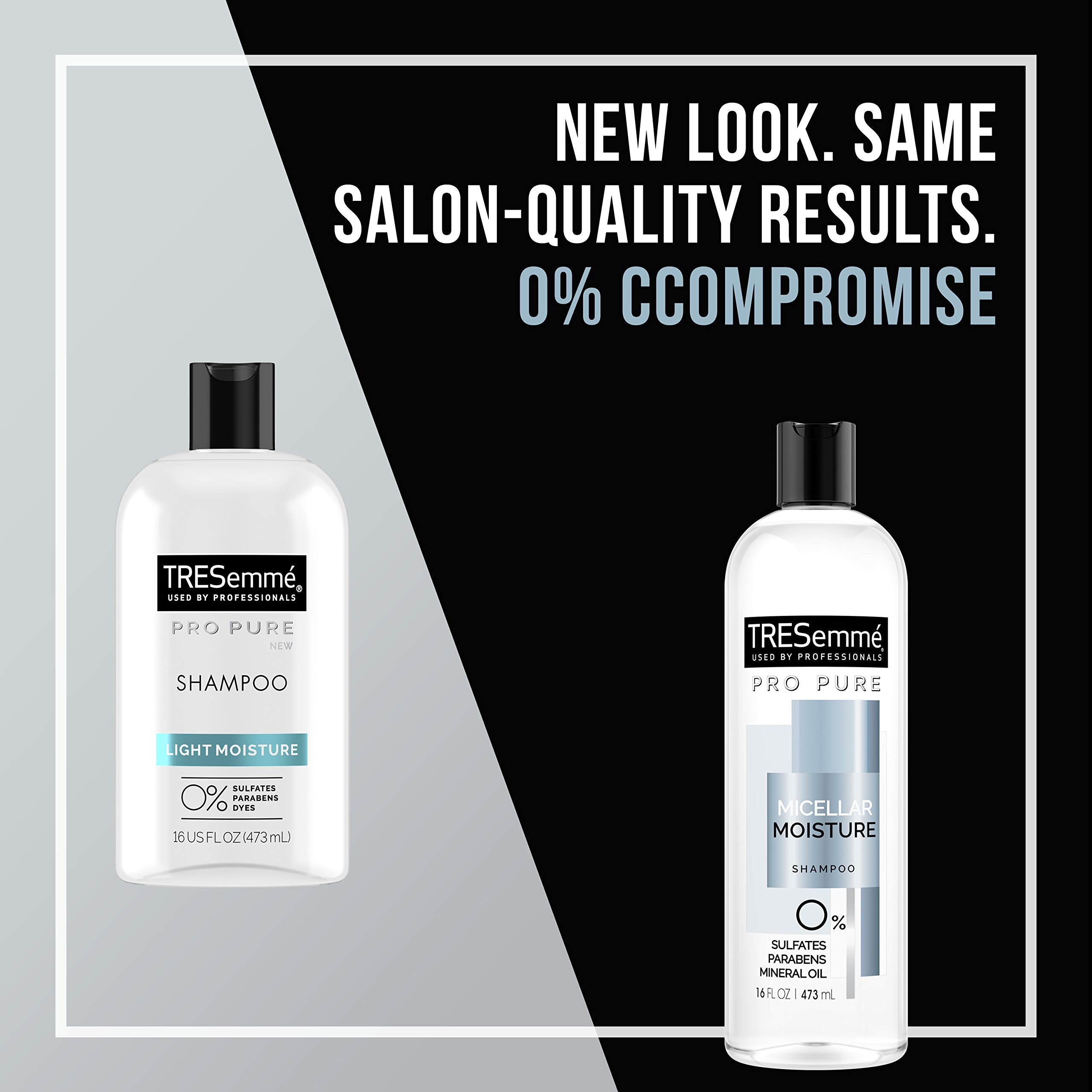 TRESemmé Pro Pure Micellar Moisture Shampoo – Paraben & Dye Free, Daily Hydration for Dry Hair | 16 oz