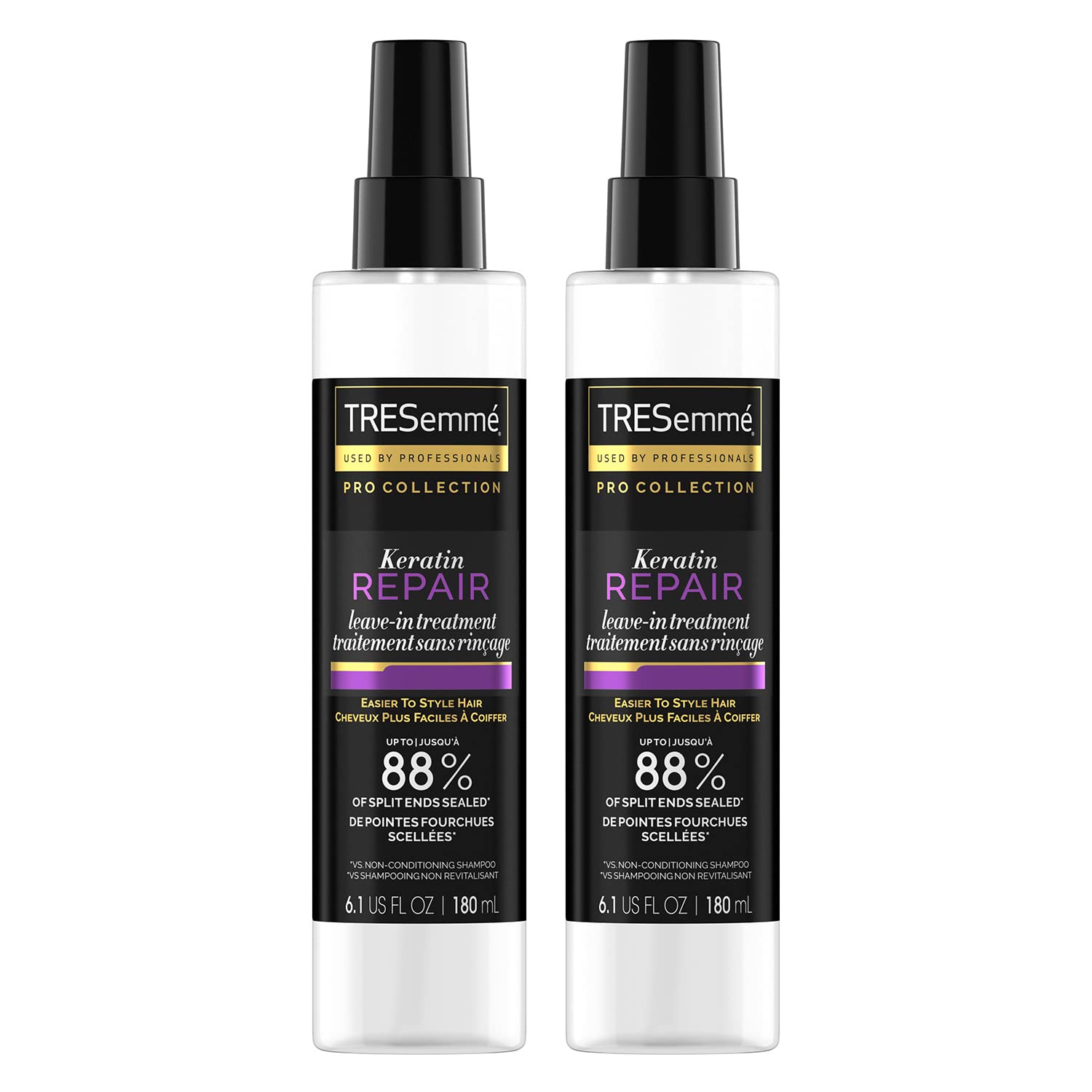 TRESemmé Keratin Repair Leave-In Conditioner Treatment — Seals Split Ends & Tames Flyaways, 2 Pack 6.1 oz