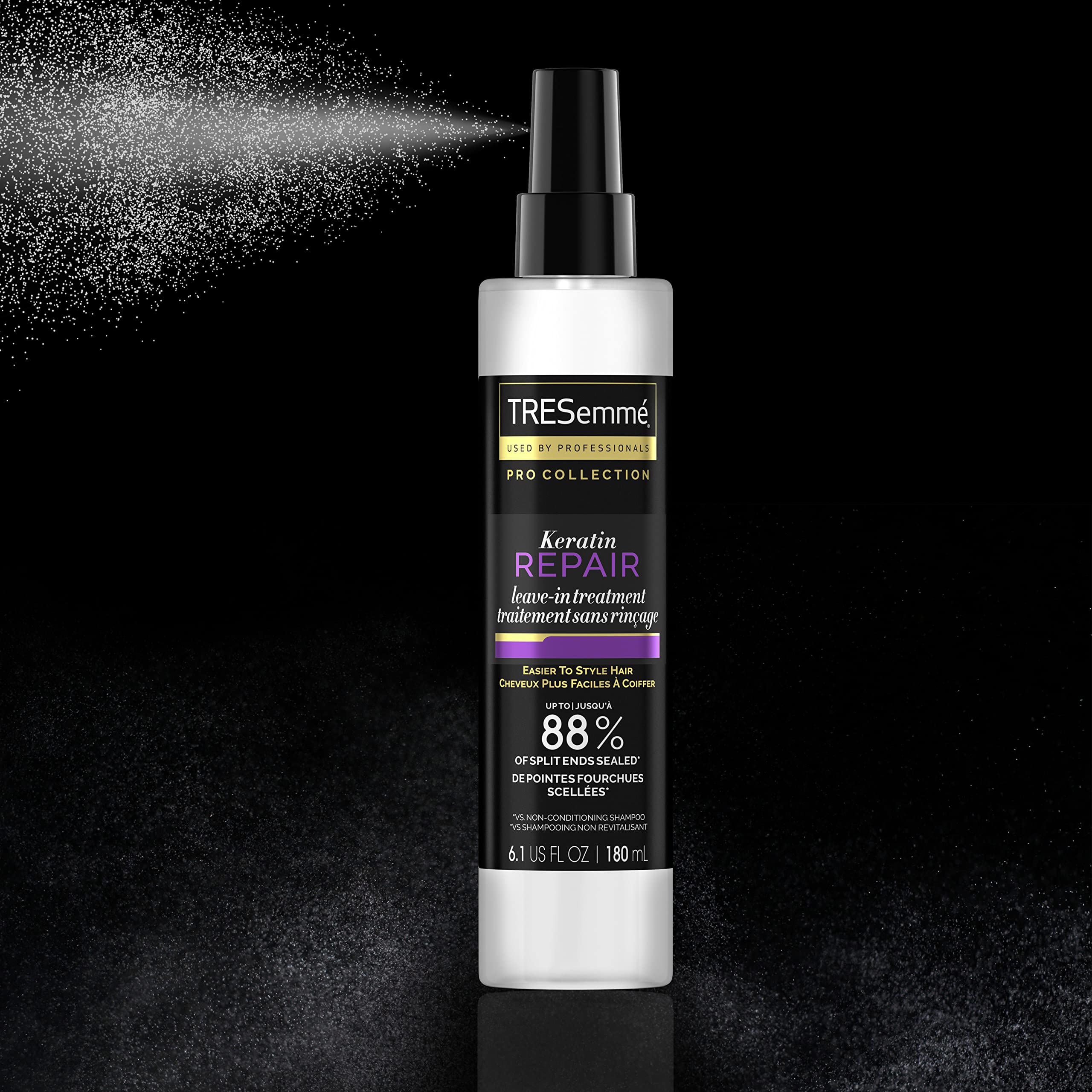 TRESemmé Keratin Repair Leave-In Conditioner Treatment — Seals Split Ends & Tames Flyaways, 2 Pack 6.1 oz