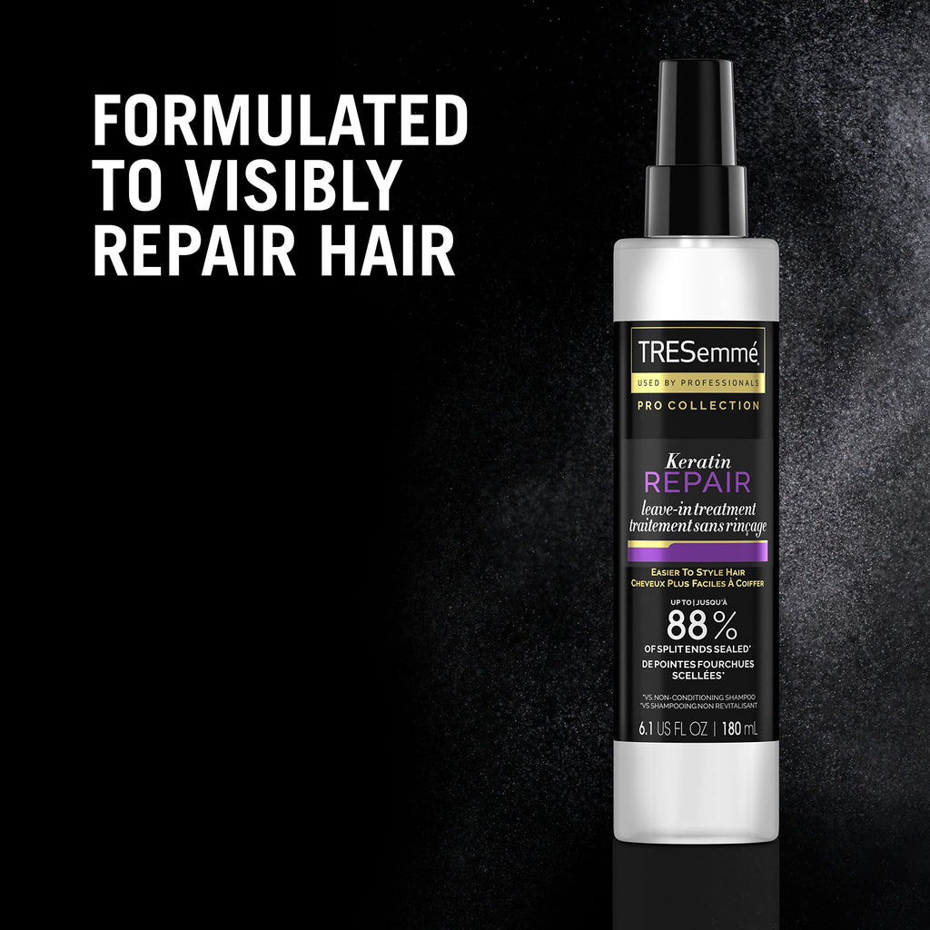 TRESemmé Keratin Repair Leave-In Conditioner Treatment — Seals Split Ends & Tames Flyaways, 2 Pack 6.1 oz
