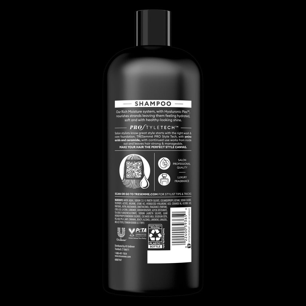 Tresemme Moisture Rich Shampoo 28 oz 3-Pack – Hydration for Dry Hair